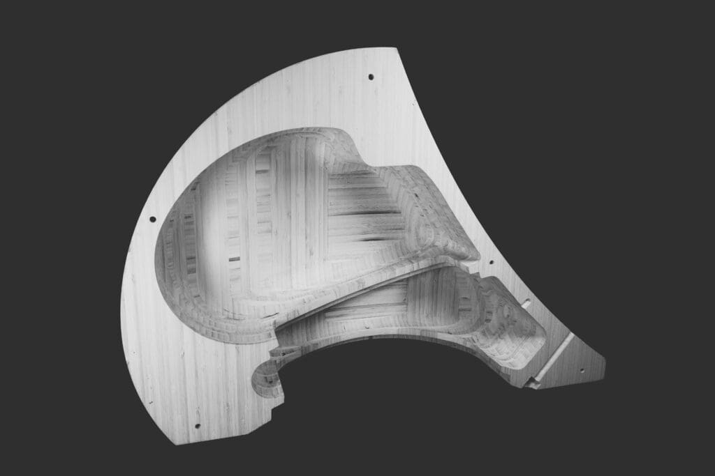 Section through the complete base enclosure - Aurigen Loud Speaker